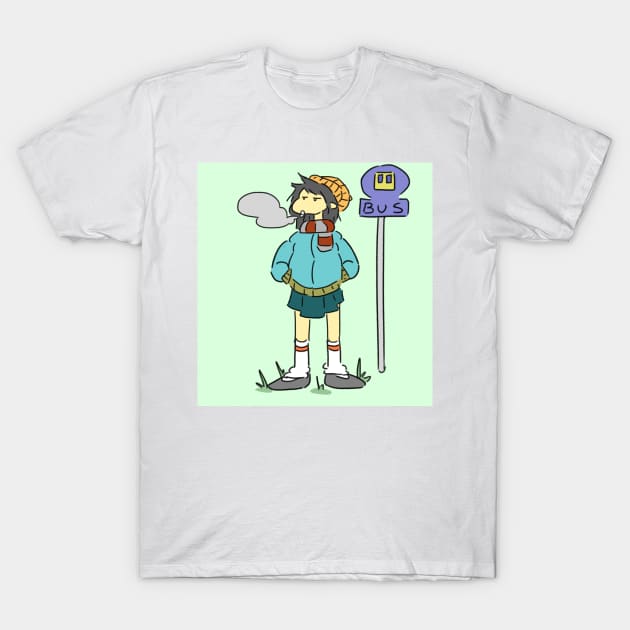 Bus Stop T-Shirt by LadybugDraws